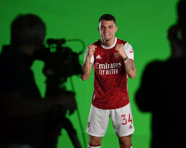 Arsenal 2020-21 First Team: Granit Xhaka at Arsenal Media Photocall