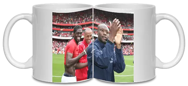 William Gallas, Emmanuel Adebayor and Thierry Henry (Arsenal)