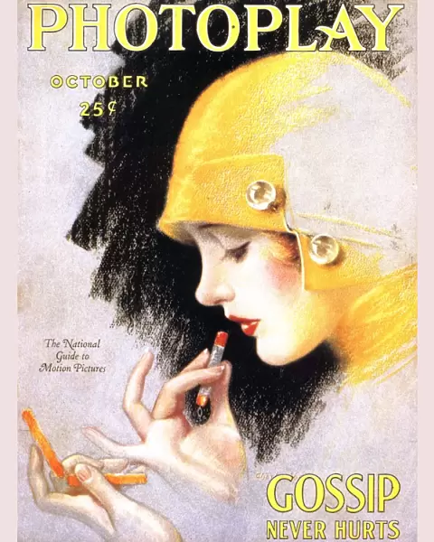 1920s USA photoplay lipsticks putting on magazines