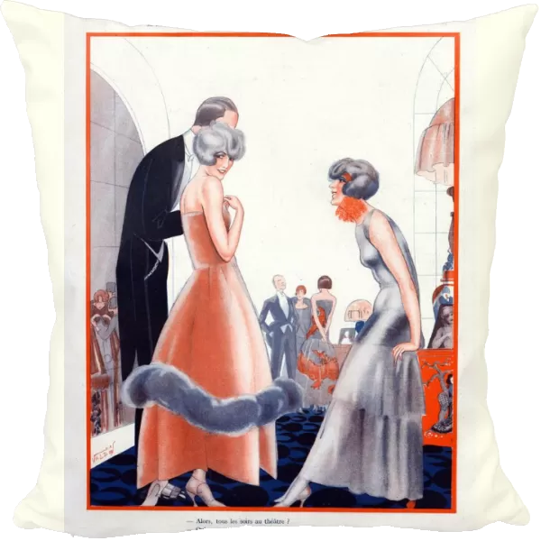La Vie Parisienne 1924 1920s France Valdes illustrations womens dresses evening