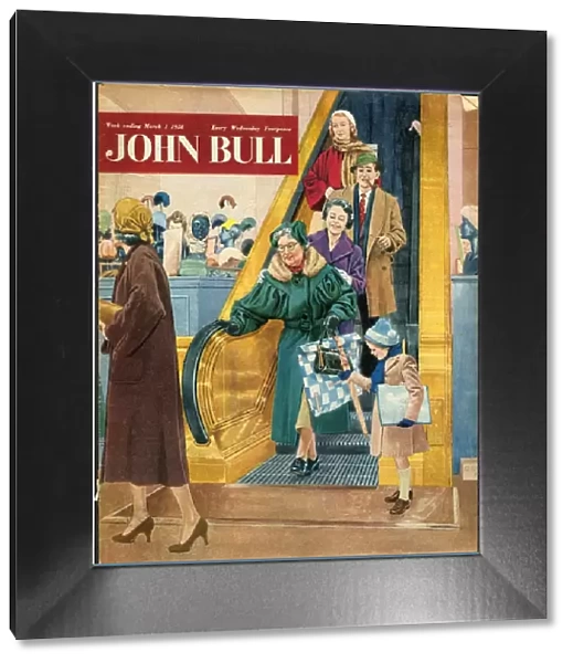 John Bull 1950s UK escalators shopping magazines