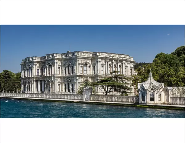 The Beylerbeyi Palace on the shore of the Bosporus in Istanbul, Turkey
