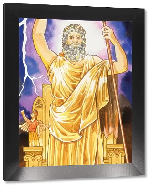 In ancient Greek mythology, Zeus ruled over all the other gods as well as humans. The Romans associated him with Jupiter