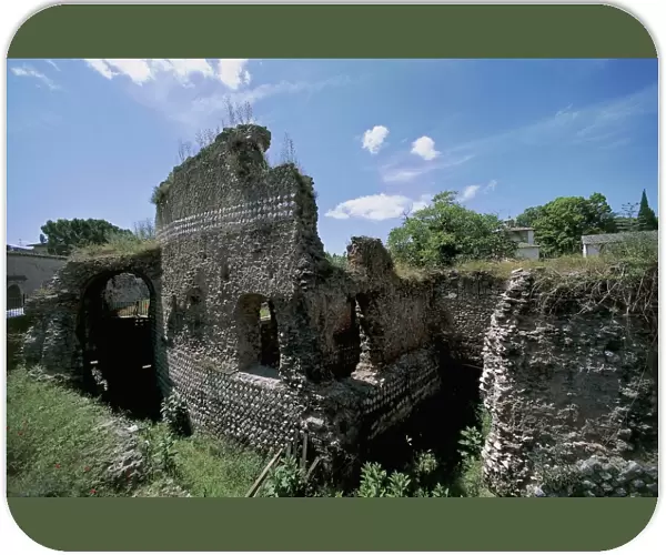Ruins of an amphitheater, Terni, Umbria, Italy