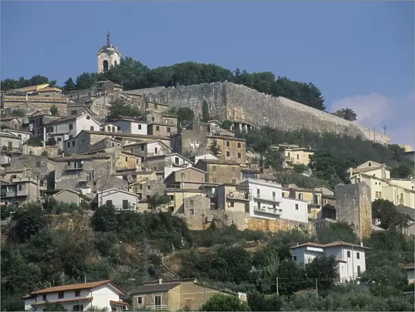 Italy, Lazio Region, Alatri, town with Acropolis Walls in background