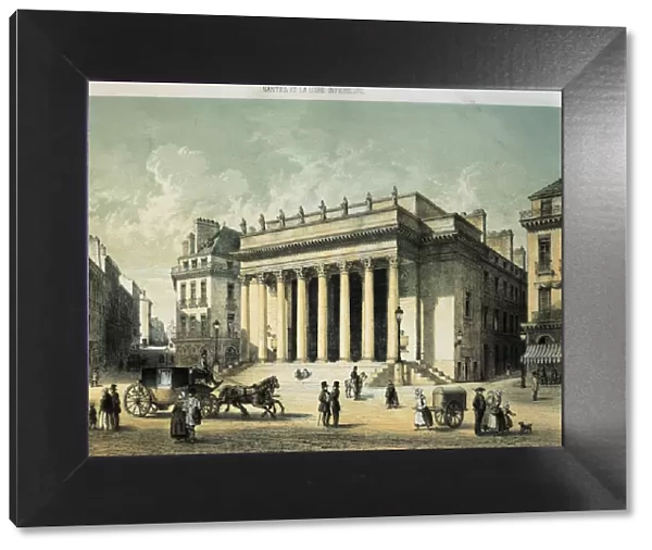 France, Nantes, View of the Theatre Graslin by Charpentier, lithograph