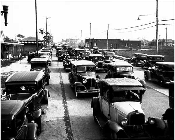 1930 cars, Long Beach Road, Long Beach, New York