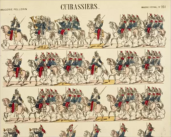 French Cuirassiers, from Epinal soldiers series, 19th century