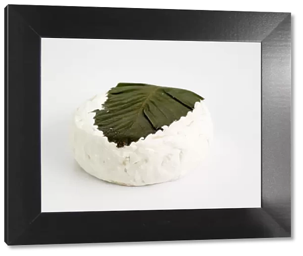 Innes Leaf, British unpasteurised goats milk cheese wrapped in chestnut leaf