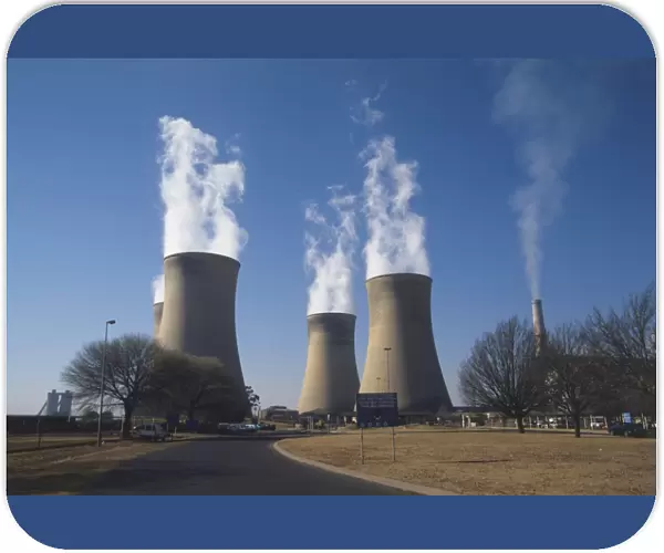 Cooling towers of the coal-fired Hendrina Power Station south of Middleburg, South Africa. July 17th, 1998