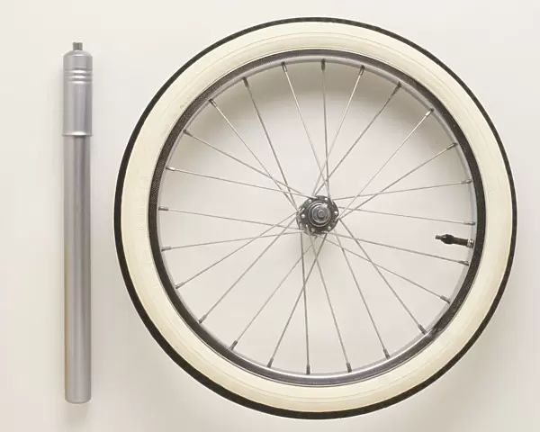 Thermometer, tyre pump and bicycle wheel and tyre