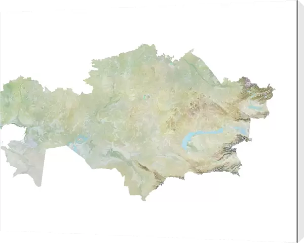 Kazakhstan, Relief Map