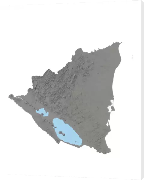 Nicaragua, Relief Map