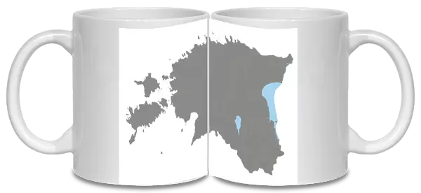 Estonia, Relief Map