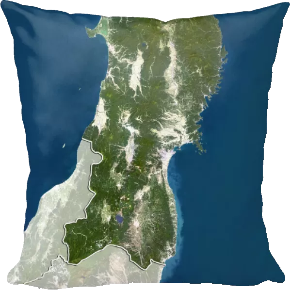 Region of Tohoku, Japan, True Colour Satellite Image