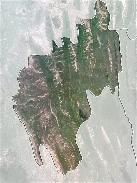 State of Tripura, India, True Colour Satellite Image