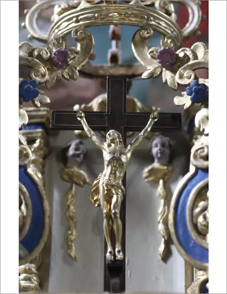 Baroque church crucifix