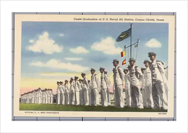 Cadet Graduation at US Naval Air Station. ca. 1943, Corpus Christi, Texas, USA, Cadet Graduation at U. S. Naval Air Station, Corpus Christi, Texas