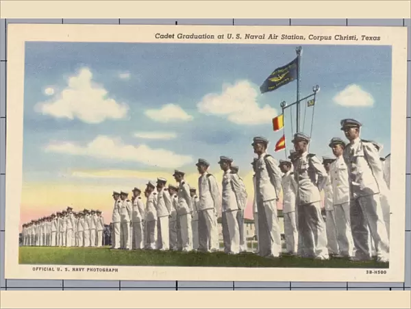 Cadet Graduation at US Naval Air Station. ca. 1943, Corpus Christi, Texas, USA, Cadet Graduation at U. S. Naval Air Station, Corpus Christi, Texas