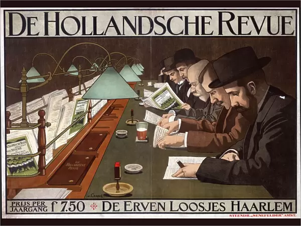 Advertisement for De Hollandsche Revue, 1910, Dutch periodical, showing