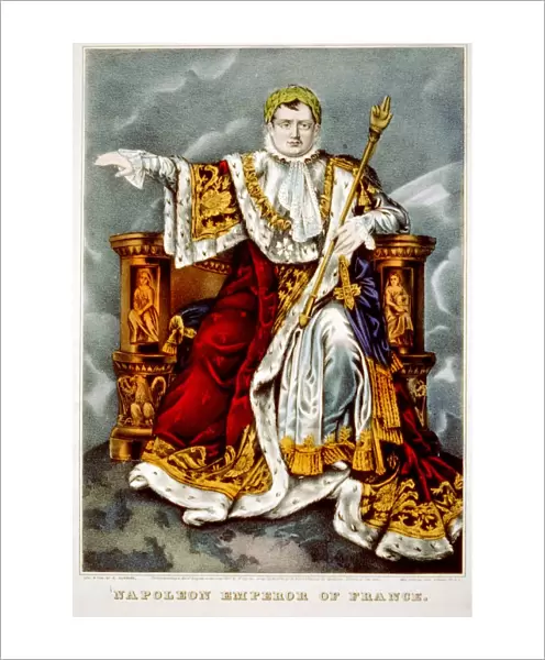 Napoleon Bonaparte (1769-1821) in coronation robes as Emperor Napoleon I of France