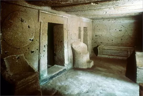 Tomb of Necropolis. Cerveteri (Caere) Italy. Etruscan