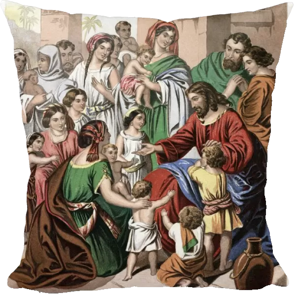 Christ and the little children. Whosoever shall not receive the kingdom of God as a little child