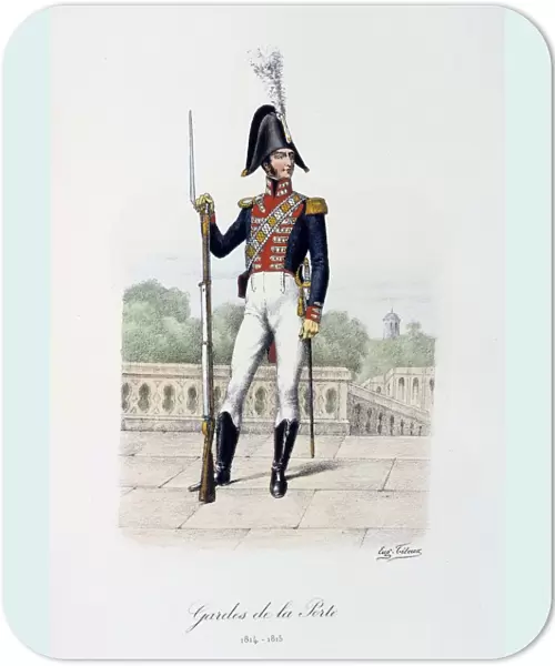 Footguard of the Royal guard, 1814-1815. Histoire de la maison militaire du Roi de
