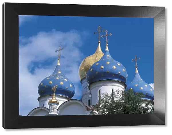 Russia, Sergiev Posad, Moscow area, Trinity St Sergius Monastery, Cathedral of Assumption, Uspensky Sobor, Domed cathedral