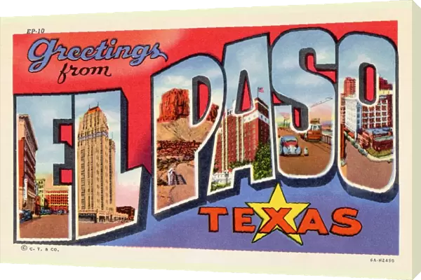 Greeting Card from El Paso, Texas. ca. 1936, El Paso, Texas, USA, Greeting Card from El Paso, Texas