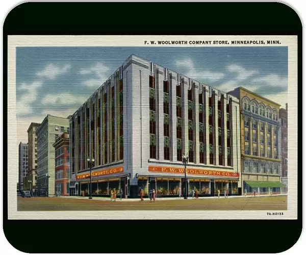 F. W. Woolworth Company Store. ca. 1937, Minneapolis, Minnesota, USA, GOPHER NEWS CO. MINNEAPOLIS, MINN. F. W. WOOLWORTH COMPANY STORE, MINNEAPOLIS, MINN
