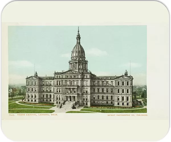 State Capitol, Lansing, Michigan Postcard. ca. 1900, State Capitol, Lansing, Michigan Postcard
