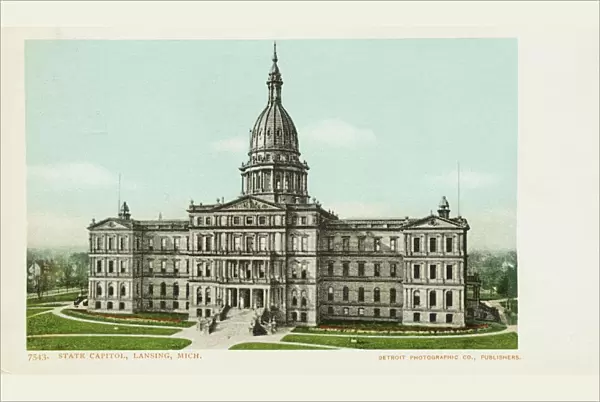 State Capitol, Lansing, Michigan Postcard. ca. 1900, State Capitol, Lansing, Michigan Postcard