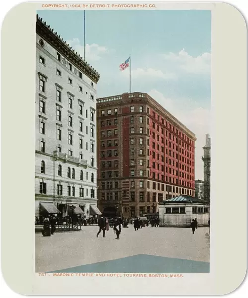 Masonic Temple and Hotel Touraine, Boston, Mass. Postcard. 1904, Masonic Temple and Hotel Touraine, Boston, Mass. Postcard