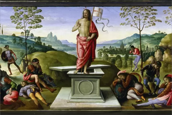 Resurrection of Christ. 1495. Perugino (Pietro di Cristoforo Vannucci - c1450-1523)