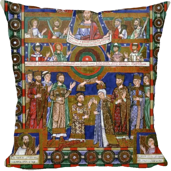 Coronation of Henry the Lion (1129-1195) Duke of Saxony from 1146, and his wife Matilda