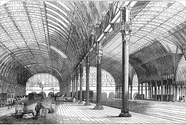 Paddington Station, the London terminus of the Great Western Railway, 1854. Iron