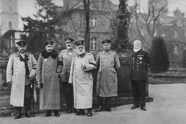 World War I 1914-1918: Visit of King of Bavaria to the German Headquarters, 1917
