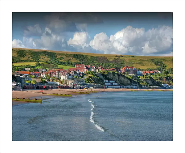 A view of the coastline at Swanage, Dorset, England, United Kingdom
