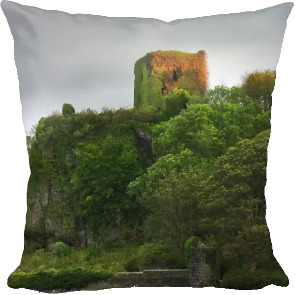Ruins of Dunollie Castle from Oban Bay, Scotland