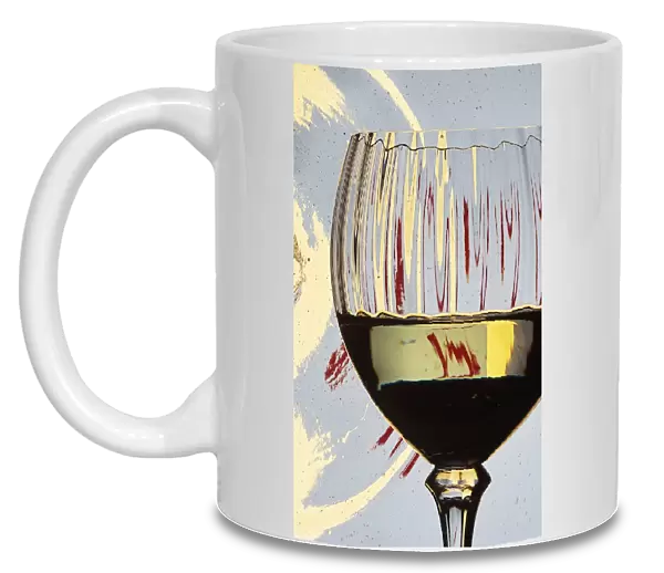 Colorful abstract wine glass