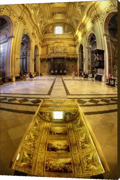 The Mirror Reflection Of The Apse Of Sant Andrea Della Valle, Rome, Italy