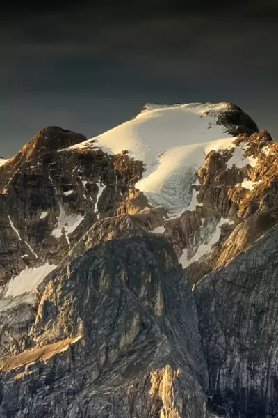 Marmolada mountain at sunrise