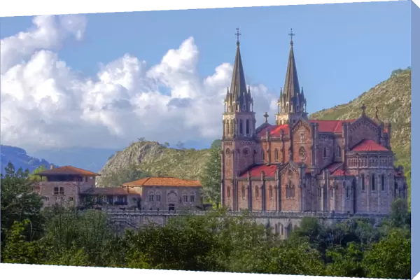 Our Lady of Covadonga basilica in Picos de Europa