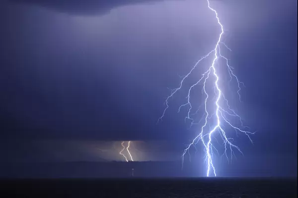 Lightning over Southern Ocean
