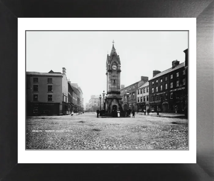 Framed Print : Print of Penrith Market Square circa 1890