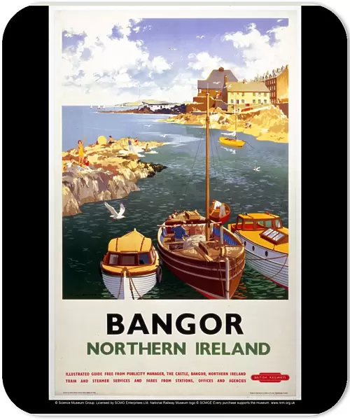 Bangor, Northern Ireland, BR poster, 1955
