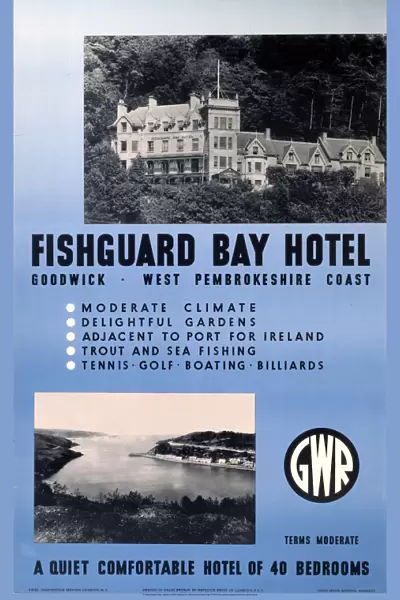 Fishguard Bay Hotel, GWR poster, 1923-1947