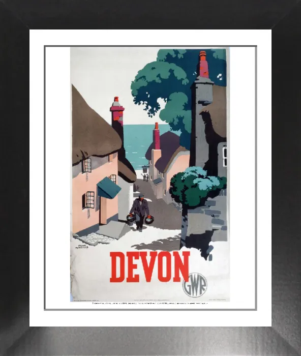 Framed Print : Devon Print, GWR Poster, 1939 Framed Print : Devon Print, GWR Poster, 1939