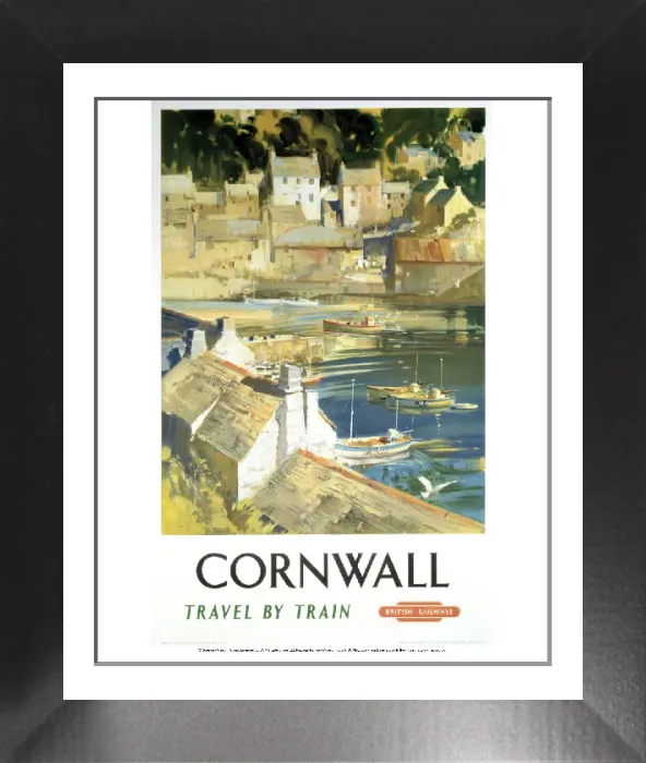 Framed Print : Cornwall Harbour Print, 1948-1965 BR Poster Framed Print : Cornwall Harbour Print, 1948-1965 BR Poster